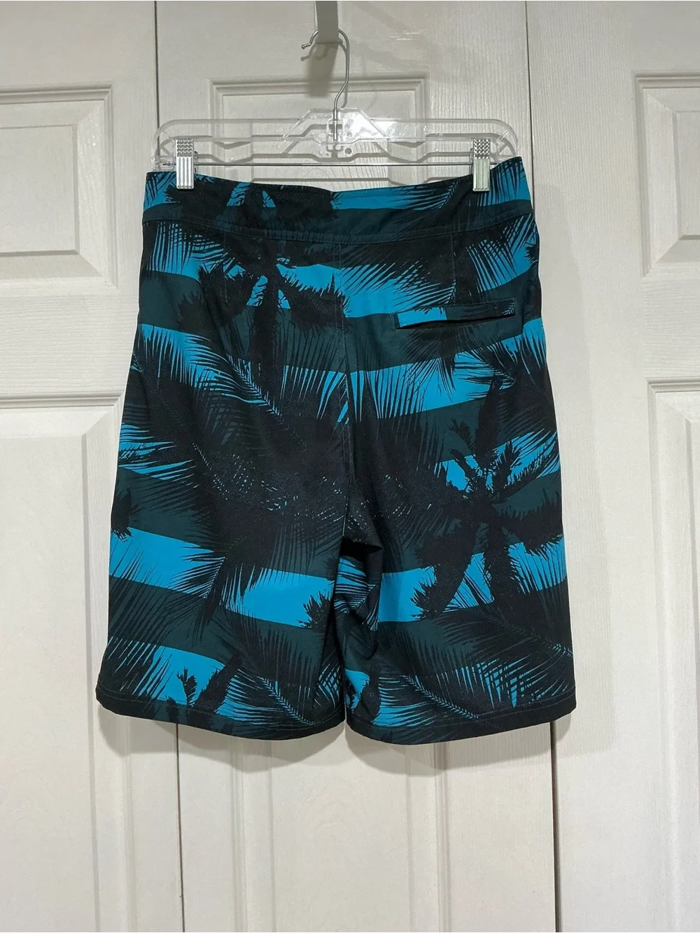 💙 Oxide Men’s Board Shorts Black Blue Palm Trees - Size 30 (01323)